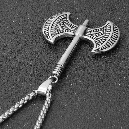 Pendant Viking Tomahawk / Handmade Stainless Steel Punk Necklace