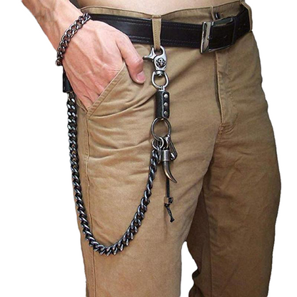 Punk Chain for Pants / Stainless Steel Jewelry / Cool Silver Chain