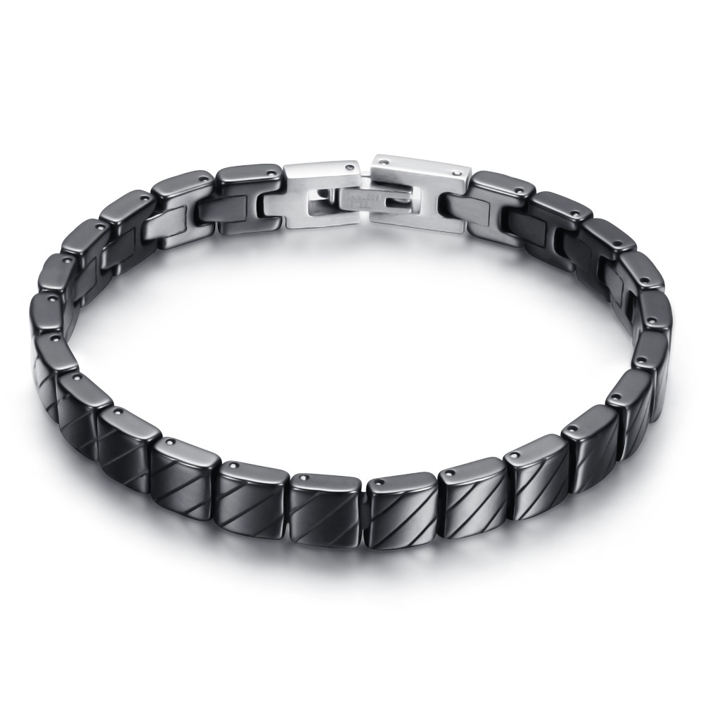 Stainless Steel Bracelet in Black and White Colour / Bangle With Toggle-clasps