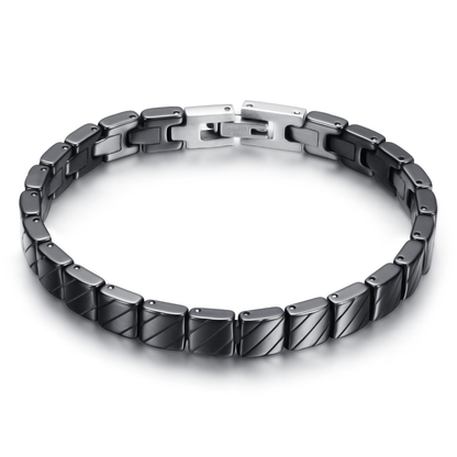 Stainless Steel Bracelet in Black and White Colour / Bangle With Toggle-clasps