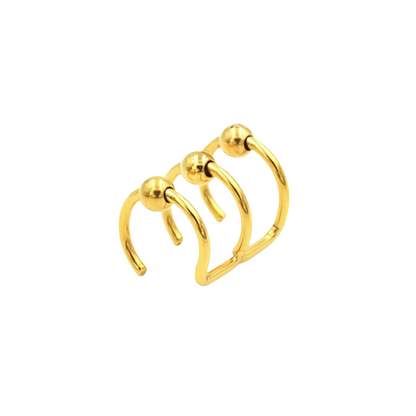 Stainless Steel Jewelry / Cool Steel Piercing / Rock Style Faux Body Piercing