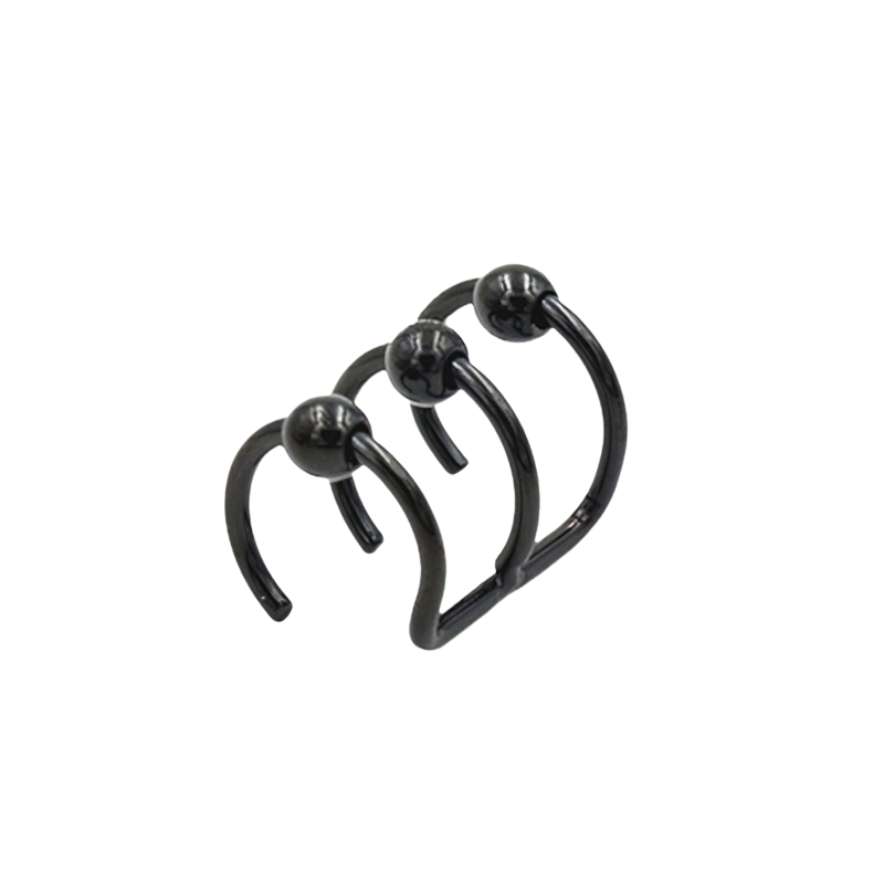 Stainless Steel Jewelry / Cool Steel Piercing / Rock Style Faux Body Piercing