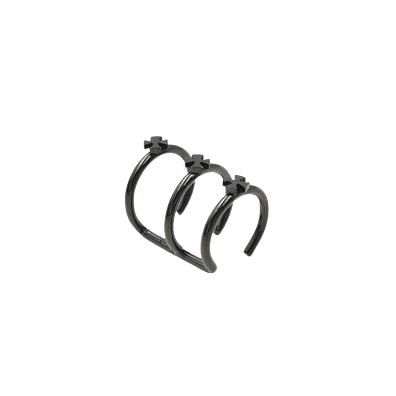 Stainless Steel Jewelry / Cool Steel Piercing / Rock Style Faux Body Piercing