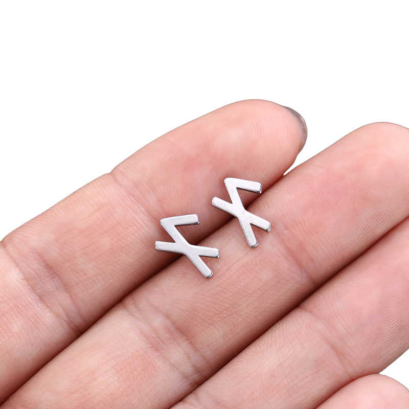 Stainless Steel Jewelry / Silver Earrings / Gothic Style Earrings