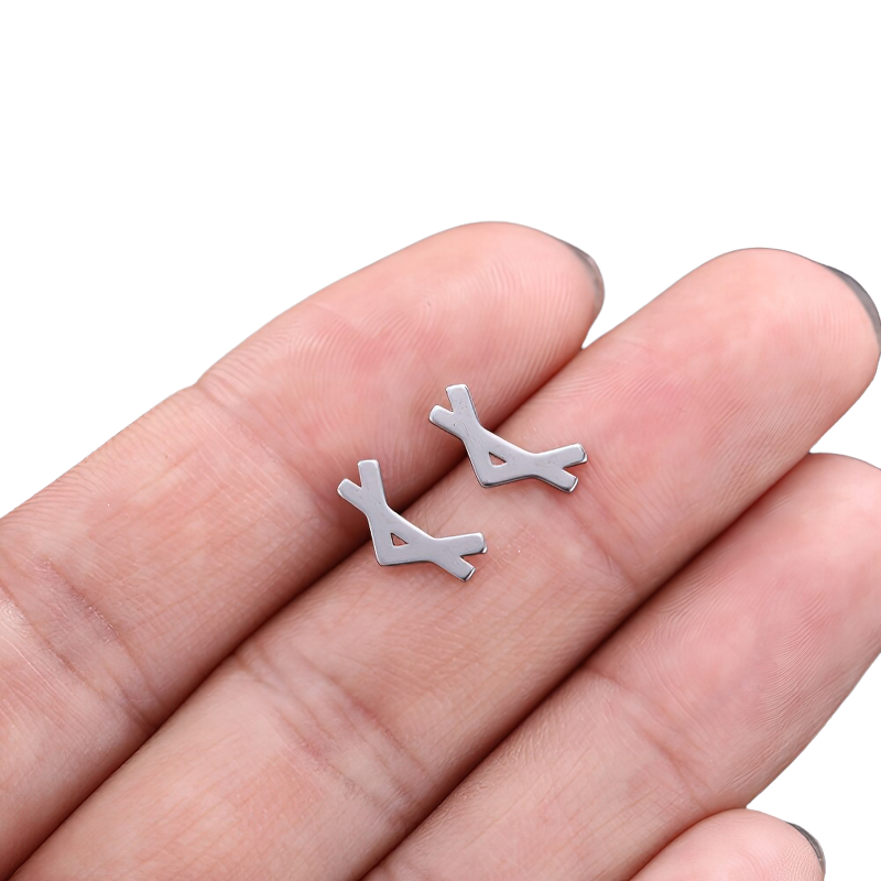 Stainless Steel Jewelry / Silver Earrings / Gothic Style Earrings