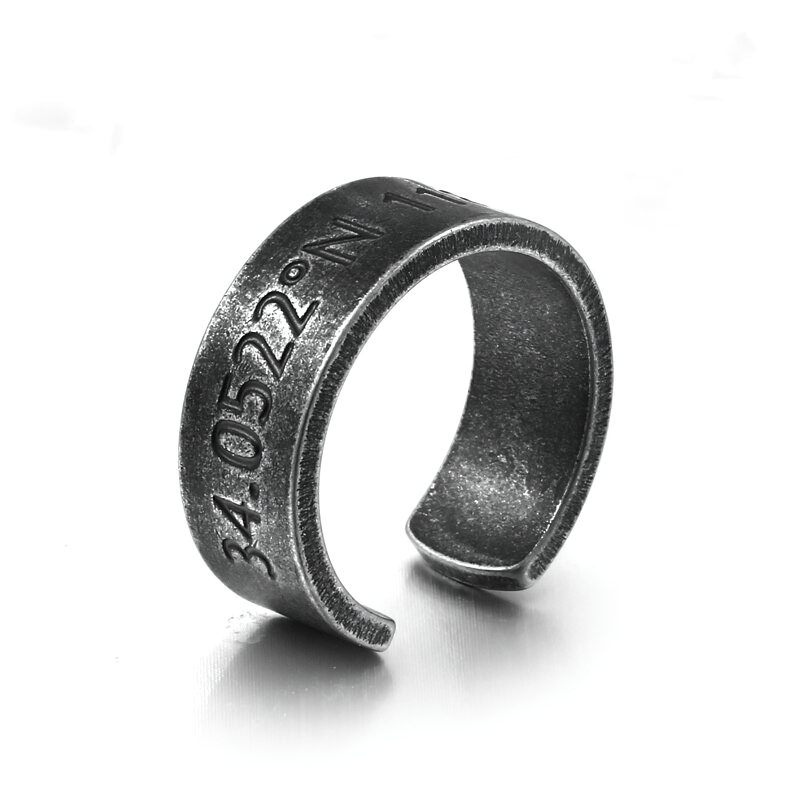 Stainless Steel Ring With Inscription / Stylish Jewelry for Finger