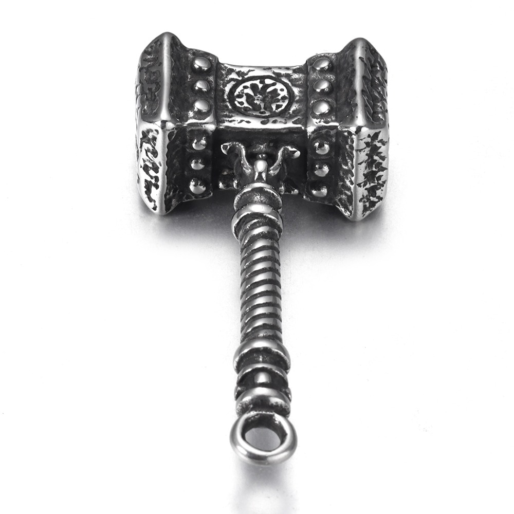Viking Pendant / Nordic Jewelry Mjolnir Thor's / Amulet Stainless Steel Hammer