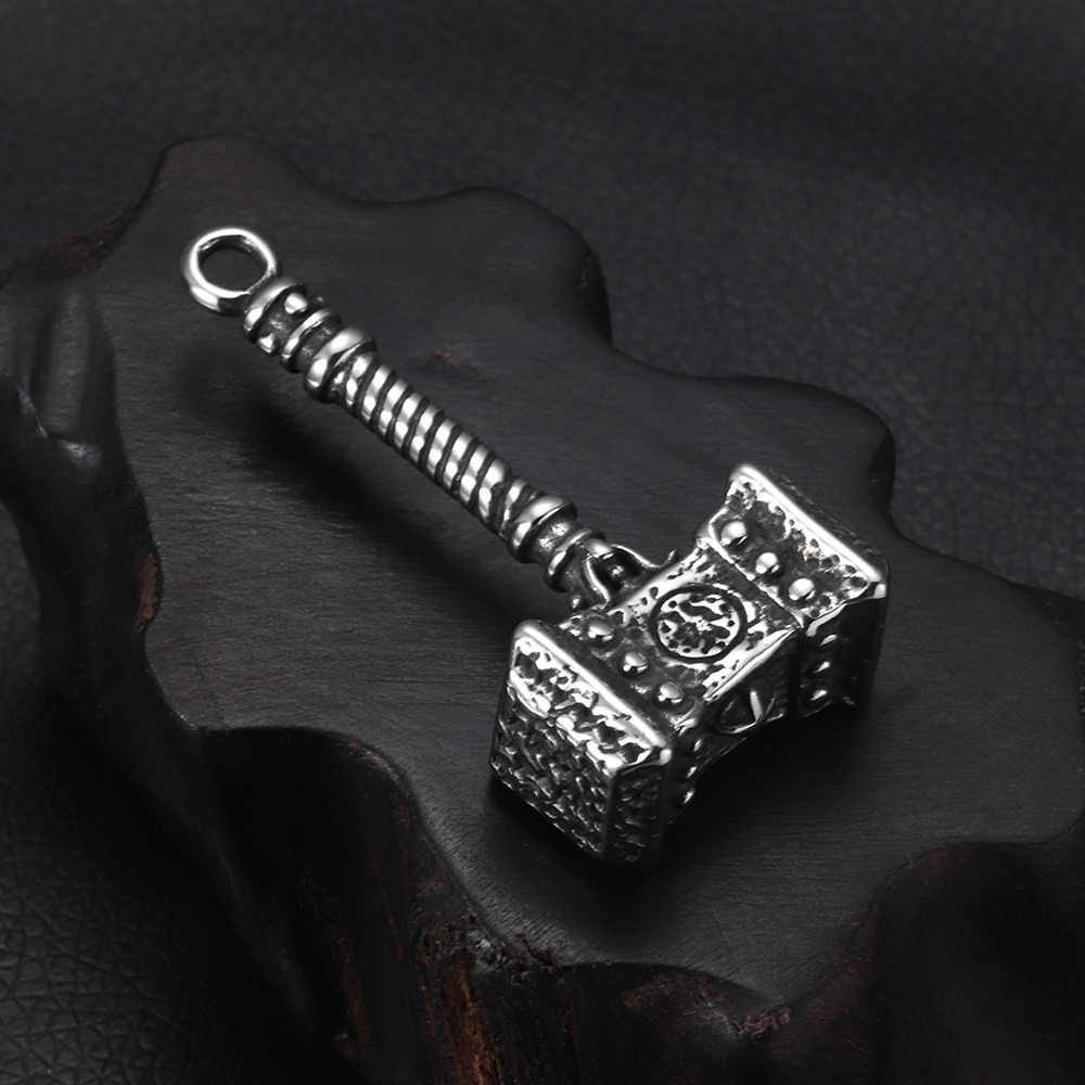 Viking Pendant / Nordic Jewelry Mjolnir Thor's / Amulet Stainless Steel Hammer