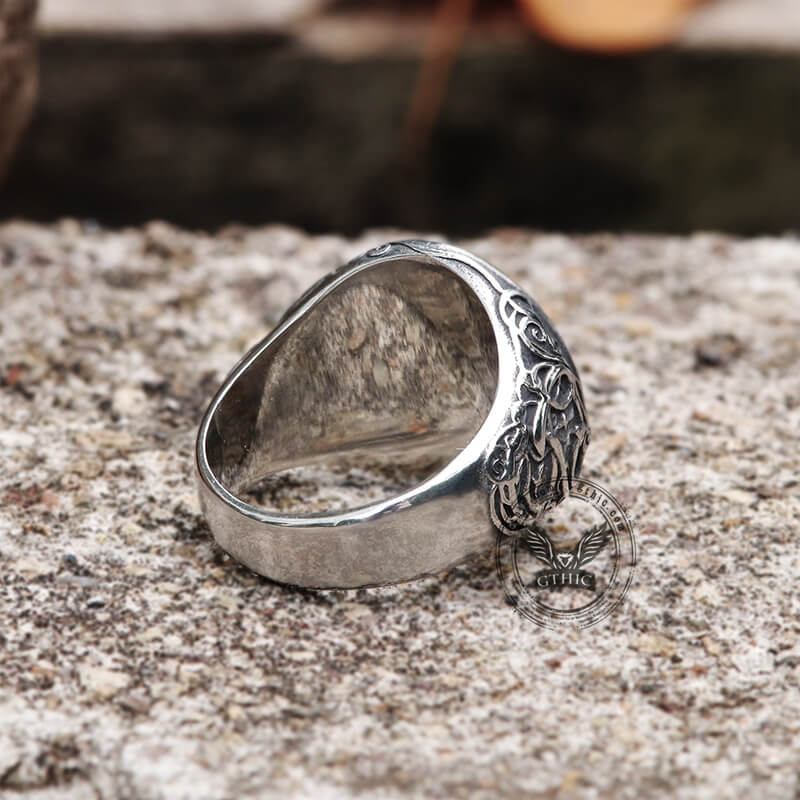 Urnes Valknut Stainless Steel Viking Ring