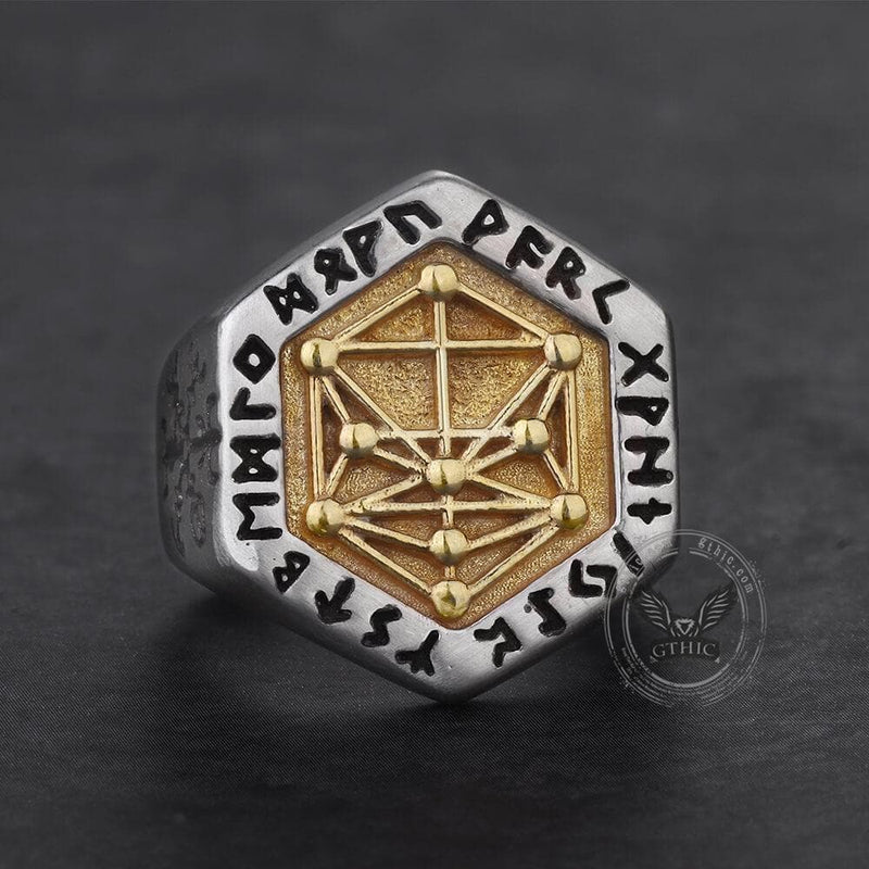 Vegvisir Totem Sterling Silver Viking Ring