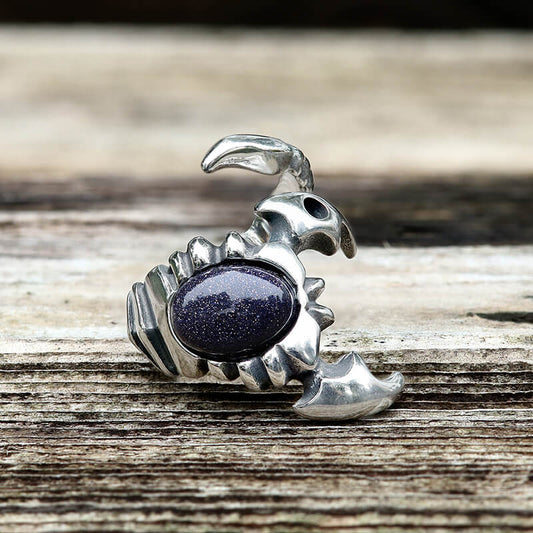 Venomous Scorpion Cz Stainless Steel Animal Ring