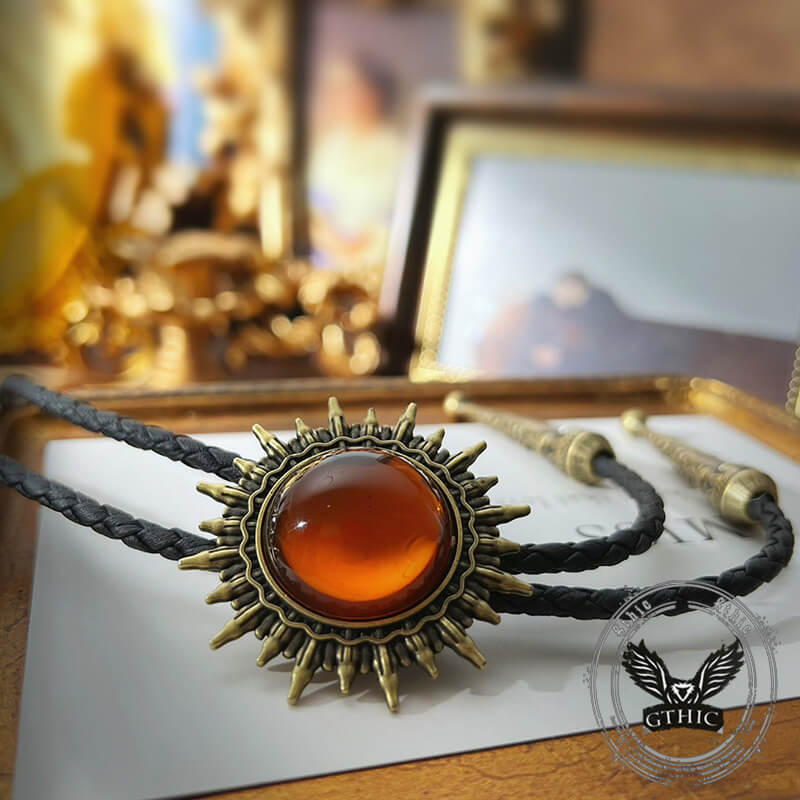 Versatile Shiny Sun Western Cowboy Alloy Bolo Tie