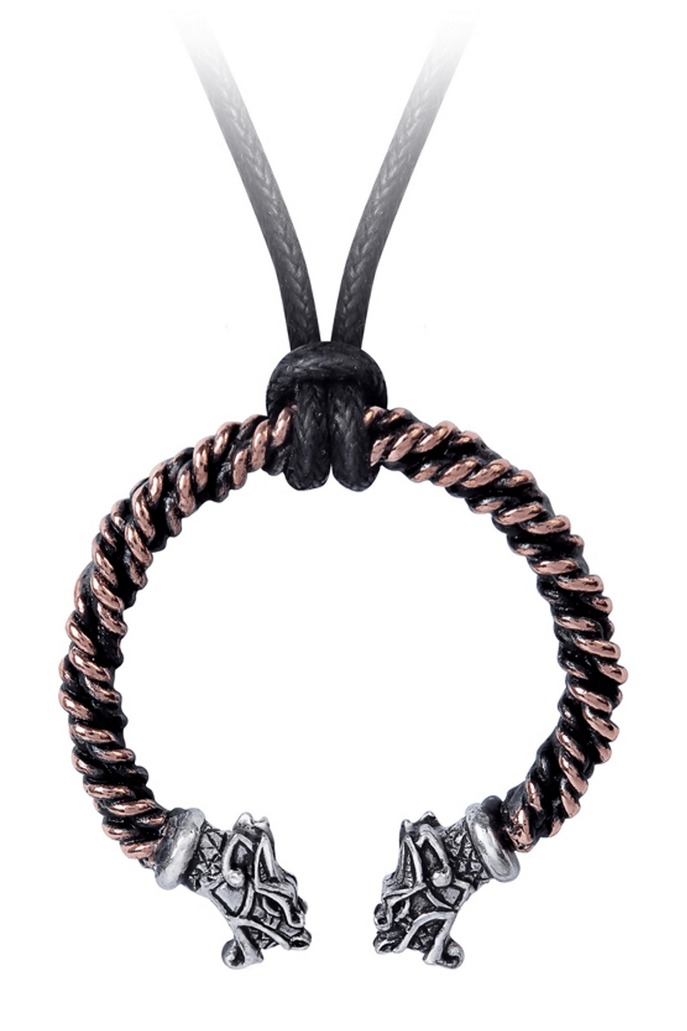 Viking Dragon Torque Pendant With Twisted Wire
