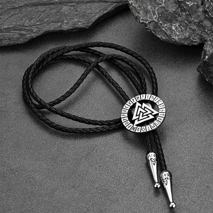 Viking Valknut Bolo Tie for