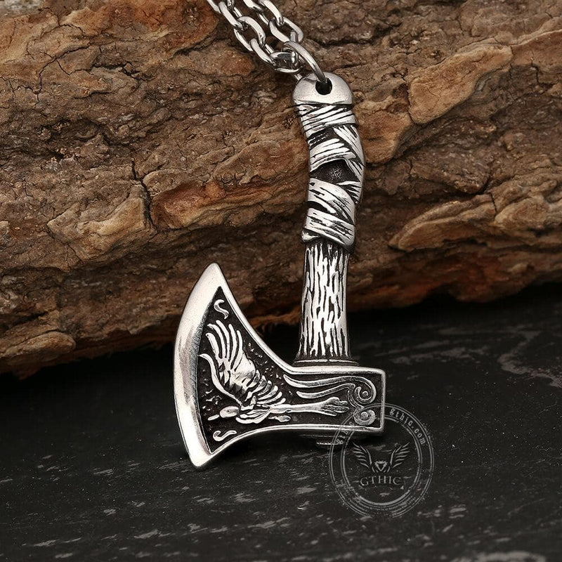 Viking Axe Stainless Steel Pendant
