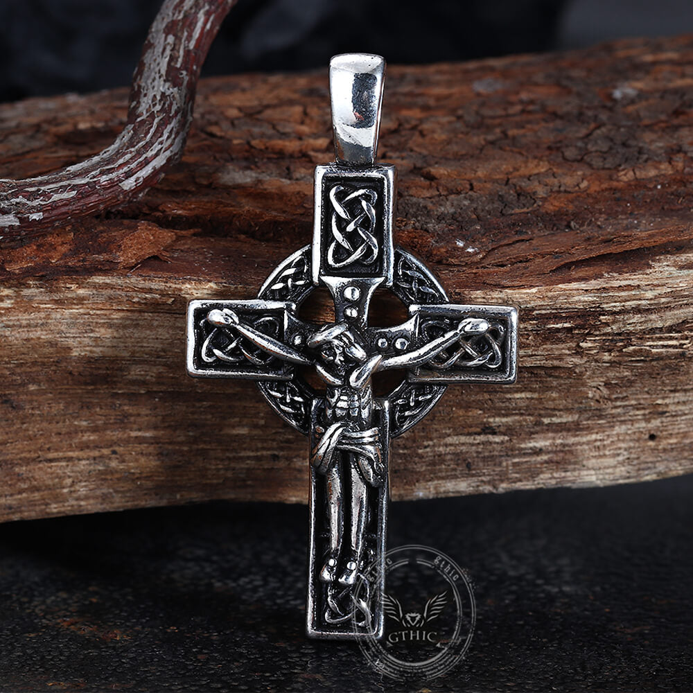 Viking Celtic Cross Copper Crucifixion Pendant