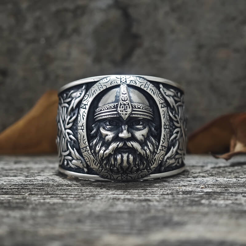 Viking Celtic Knot Warrior Sterling Silver Ring