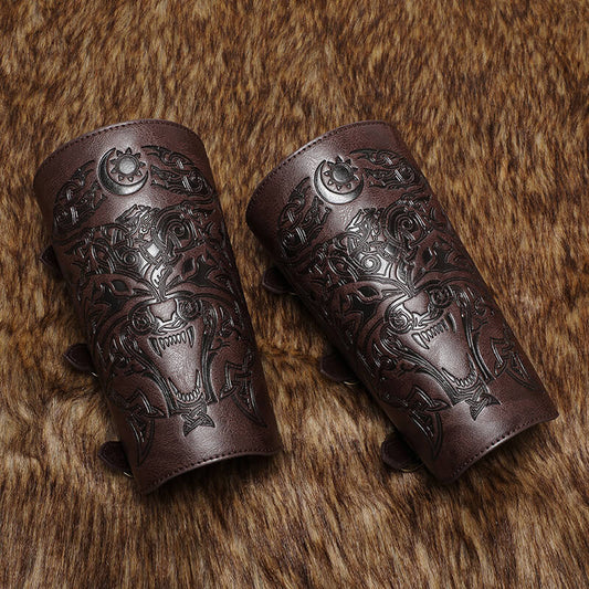 Viking Fenrir Wolf Warrior Bracers