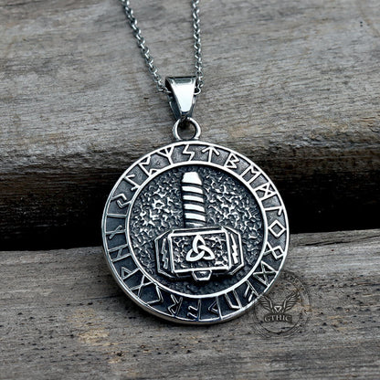 Viking Mjölnir Stainless Steel Pendant