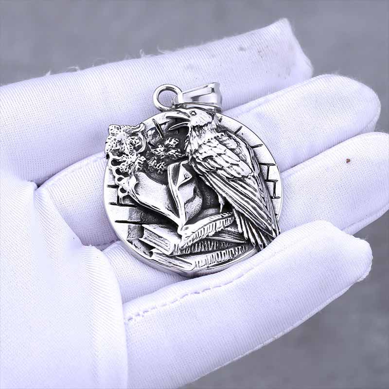 Viking Odin Raven ‌vegvisir Stainless Steel Pendant