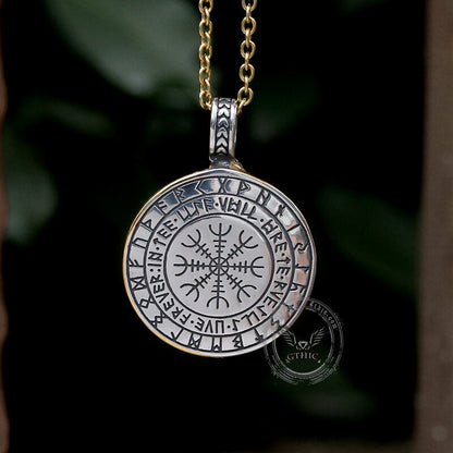 Viking Ouroboros Tree of Life Stainless Steel Pendant