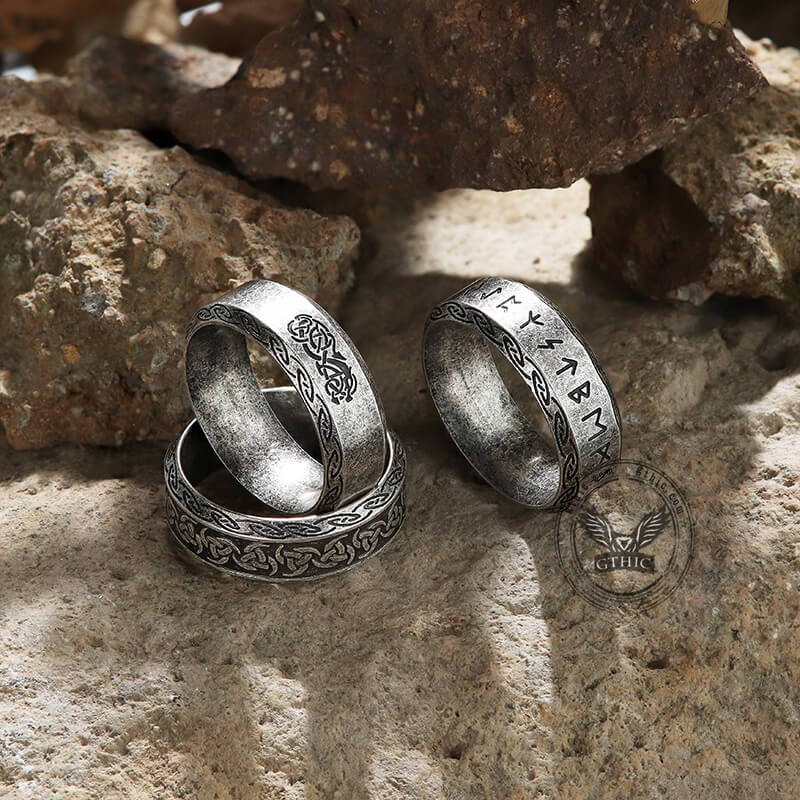 Viking Symbol Stainless Steel Ring