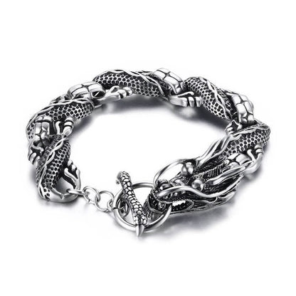 Dragon Bracelet / Stainless Steel Chain and Woman Jewelry
