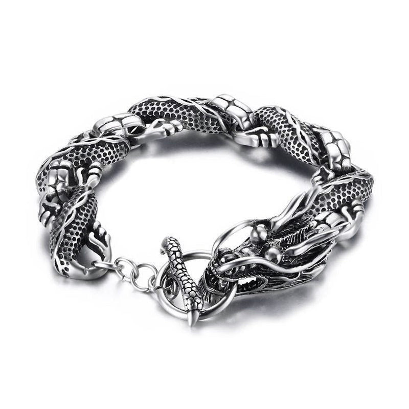 Dragon Bracelet / Stainless Steel Chain and Woman Jewelry