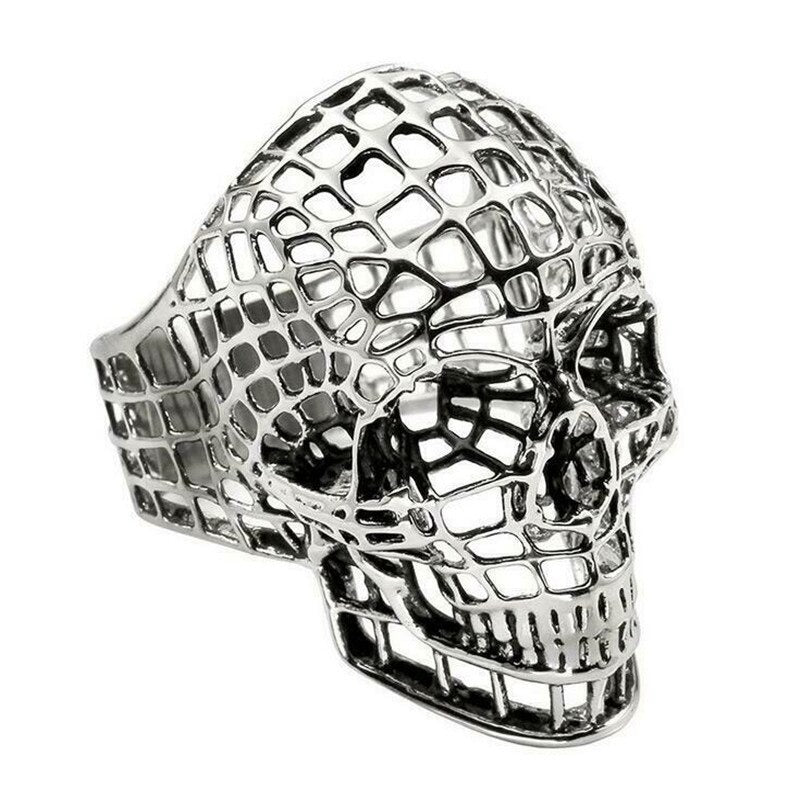 Gothic Hollow Out Skull Ring / Biker Punk Rock Rings / Biker Jewelry