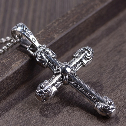 Pendant Cross With 925 Sterling Silver / Gothic Jewelry for and