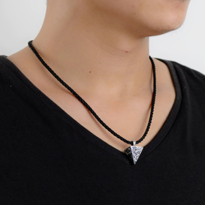 Silver Pendant in Form Pyramid With Animals / Jewelry of Thai Silver S925