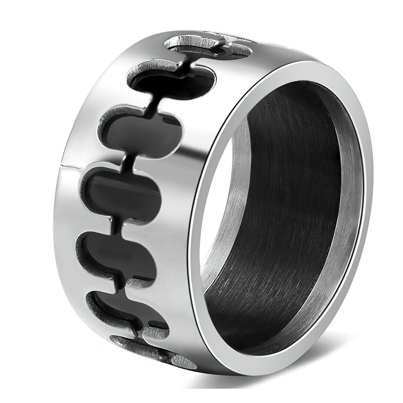 Stainless Steel Band Ring / Punk Style Jewelry