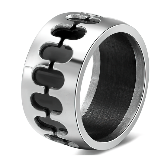 Stainless Steel Band Ring / Punk Style Jewelry