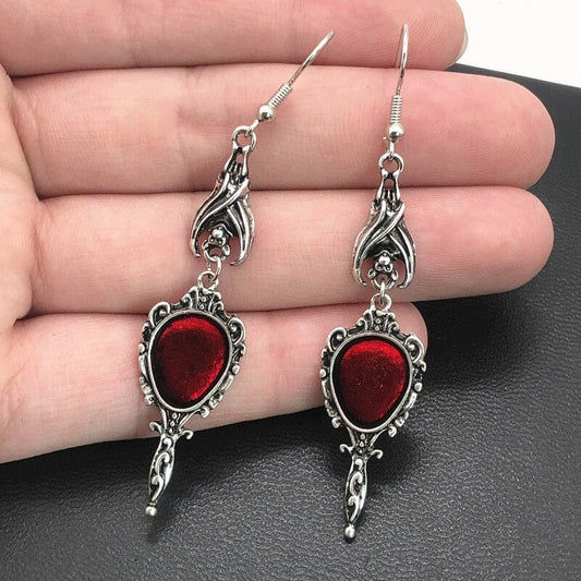 Blood Moon Bat Enchantment Earrings