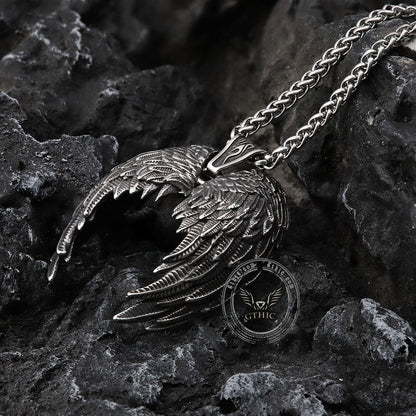 Angel Wings Stainless Steel Pendant