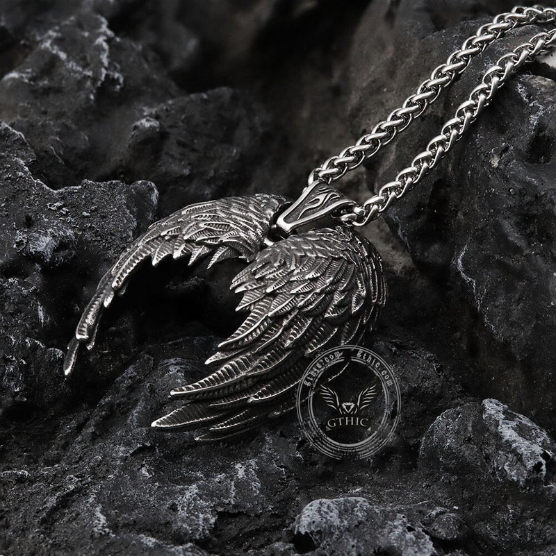 Angel Wings Stainless Steel Pendant