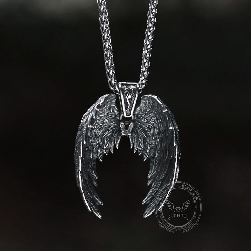 Angel Wings Stainless Steel Pendant