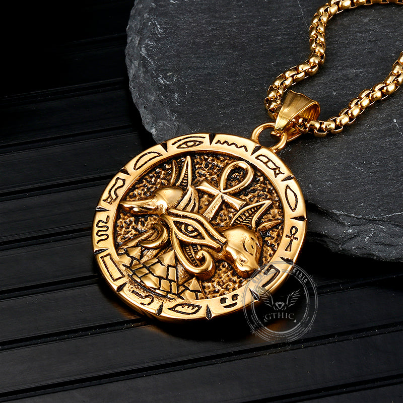 Anubis Ankh Cross Stainless Steel Pendant