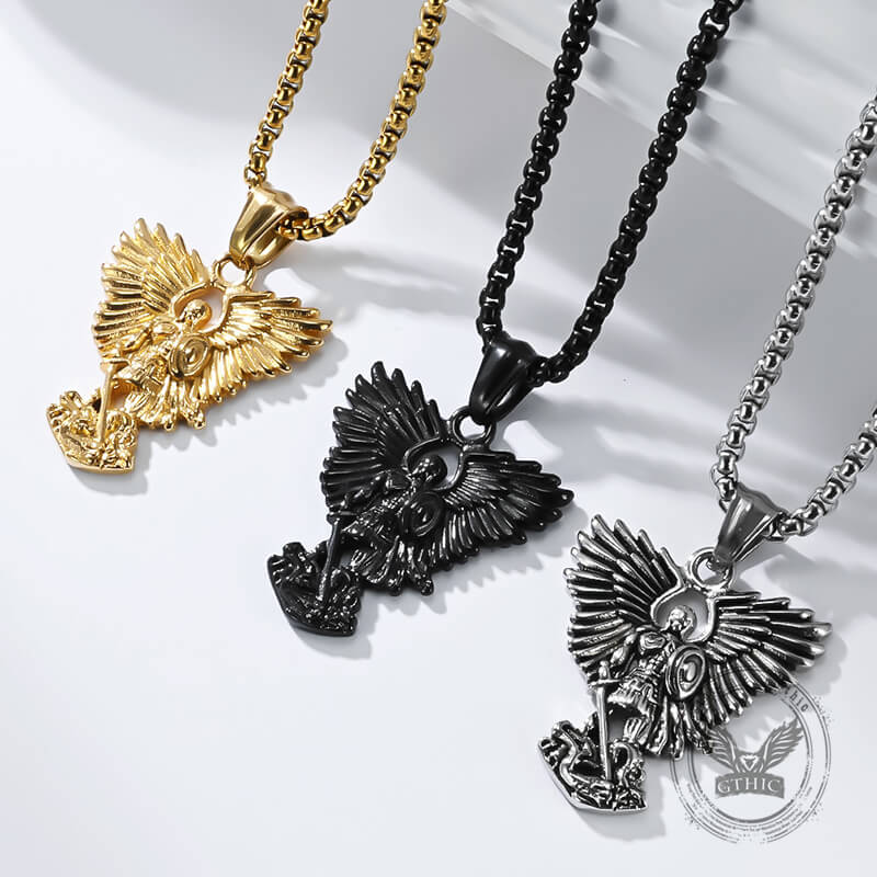 Archangel Saint Michael Stainless Steel Pendant