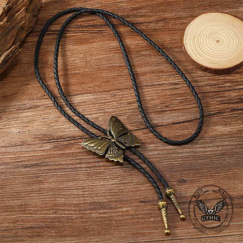 Butterfly Alloy Animal Bolo Tie