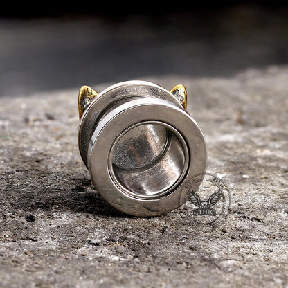 Cat Head Stainless Steel Ear Gauges
