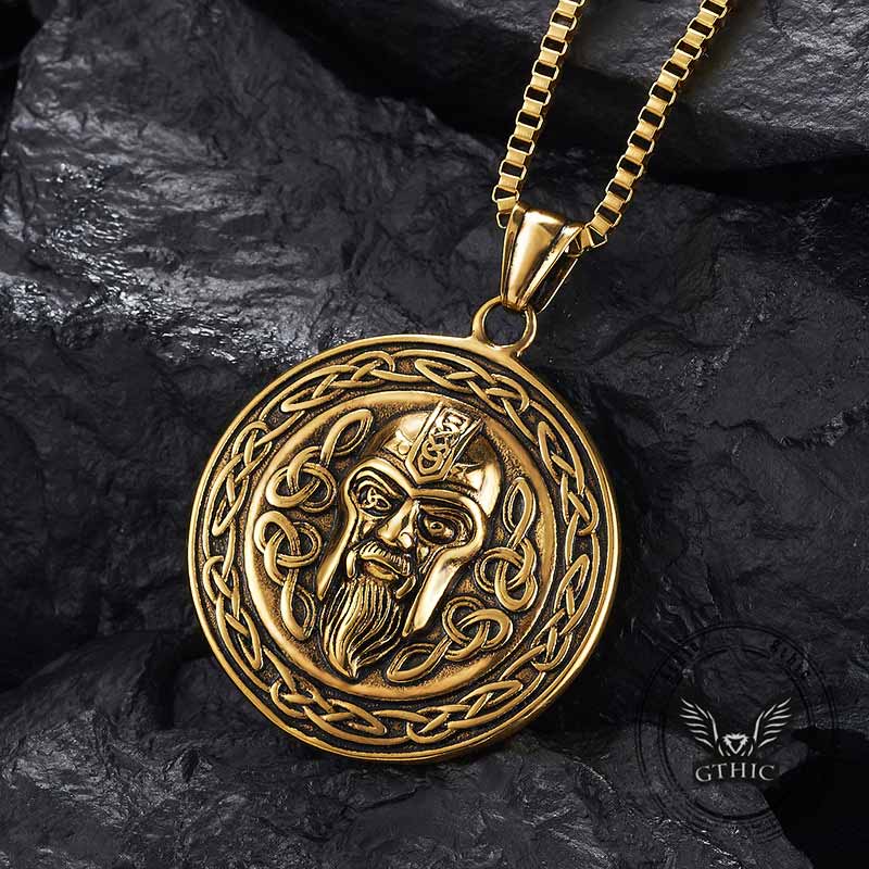 Celtic Knot Pirate Head Stainless Steel Pendant