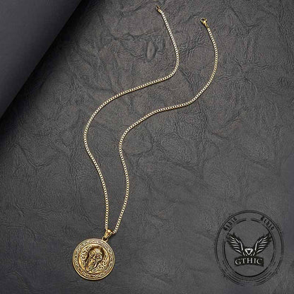 Celtic Knot Pirate Head Stainless Steel Pendant