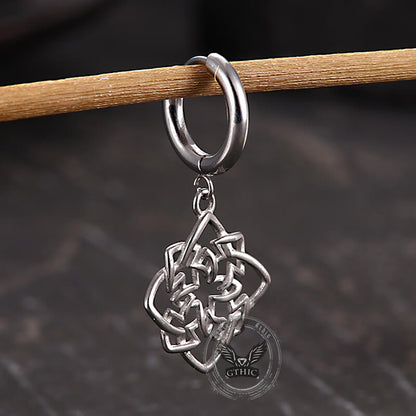 Celtic Knot Stainless Steel Drop Earrings