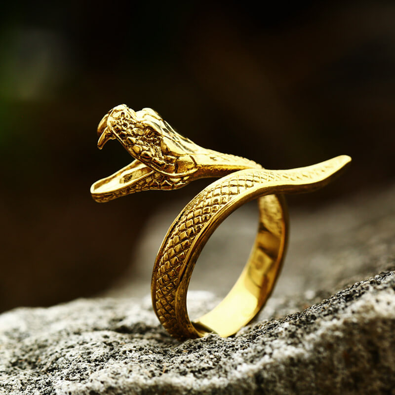 Cobra Stainless Steel Snake Ring