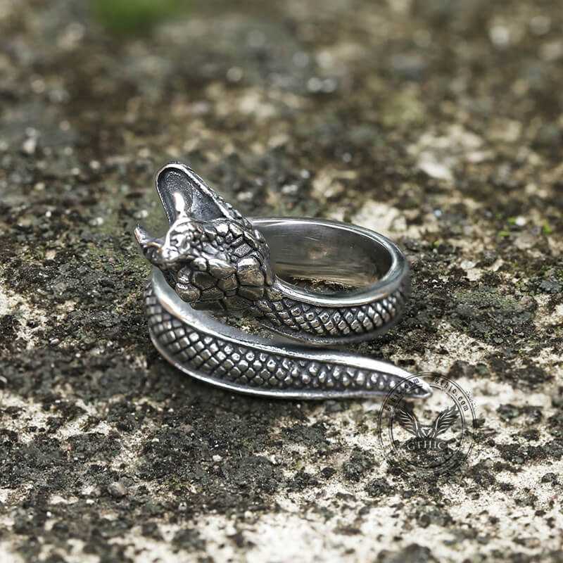 Cobra Stainless Steel Snake Ring
