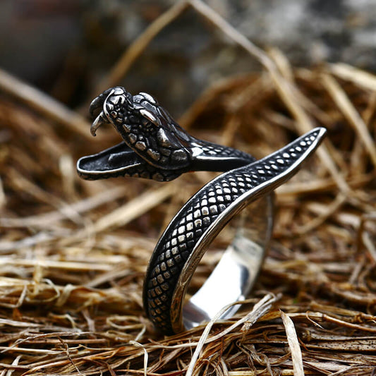 Cobra Stainless Steel Snake Ring
