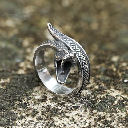 Cobra Stainless Steel Snake Ring