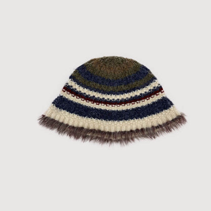 Colorful Striped Knitted Bucket Hat