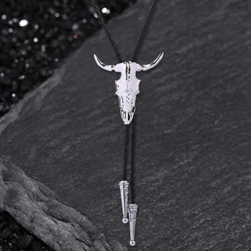 Cow Skull Alloy Bolo Tie